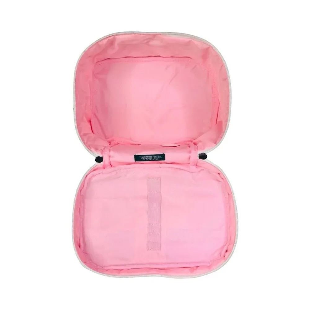 Wild Fable Vanity Top Handle Zip Around Quilted Floral / Rosebud Cosmetics Bag